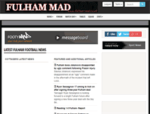 Tablet Screenshot of fulham-mad.co.uk